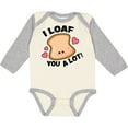 thumbnail image 3 of Inktastic I Loaf You a Lot with Cute Bread Clip Art Boys or Girls Long Sleeve Baby Bodysuit, 3 of 5