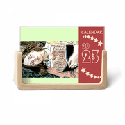 Nap Girl Quiet Splendid Trendy Comely Desk Calendar Desktop Decoration 2023