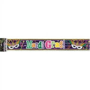 12' Foil Mardi Gras Party Banner