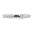 thumbnail image 3 of Sterling Silver Stackable Expressions Amethyst Ring, 3 of 8