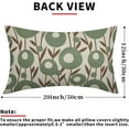thumbnail image 2 of Brown Green Pillow Covers 12x20 Set of 2 Spring Summer Floral Minimalist Geometry Art Flower Rectangle Decorative Lumbar Throw Pillow Cases Outdoor Farmhouse Decor for Sofa Couch Bed, 2 of 6