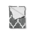 thumbnail image 2 of Grey and White Soft Flannel Fleece Throw Blanket, Damask Geometric Ornamental Composition in Victorian Style Motifs Pattern, Cozy Plush for Indoor and Outdoor Use, 60" x 80", Grey White, by Ambesonne, 2 of 6