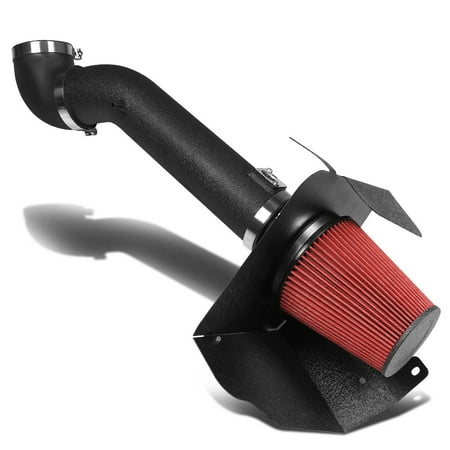 08 Tiburon Intake For 2007 to 2014 GMC Sierra / Chevy Suburban Black Coated Aluminum Air Intake System 08 09 10 11 12 13 ()
