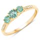 thumbnail image 1 of 0.48 Carat Genuine Zambian Emerald and White Diamond 14K Yellow Gold Ring QJ Model, 1 of 3