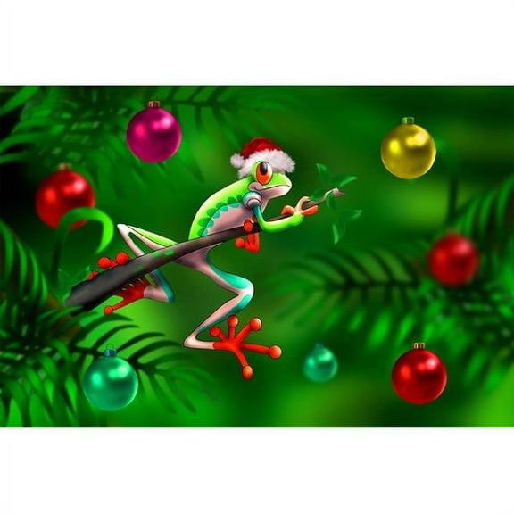 Wallhogs Christmas Frog II Wall Mural