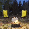 thumbnail image 2 of Outsunny Set of 2 Folding Camping Chairs, Padded Camping Chairs, Yellow, 2 of 10