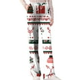 thumbnail image 6 of Fabrcox Christmas Women Pajama Pants Sleepwear Loose Fit Christmas Tree Printed Drawstring Lightweight Women Loungewear White XXL, 6 of 6
