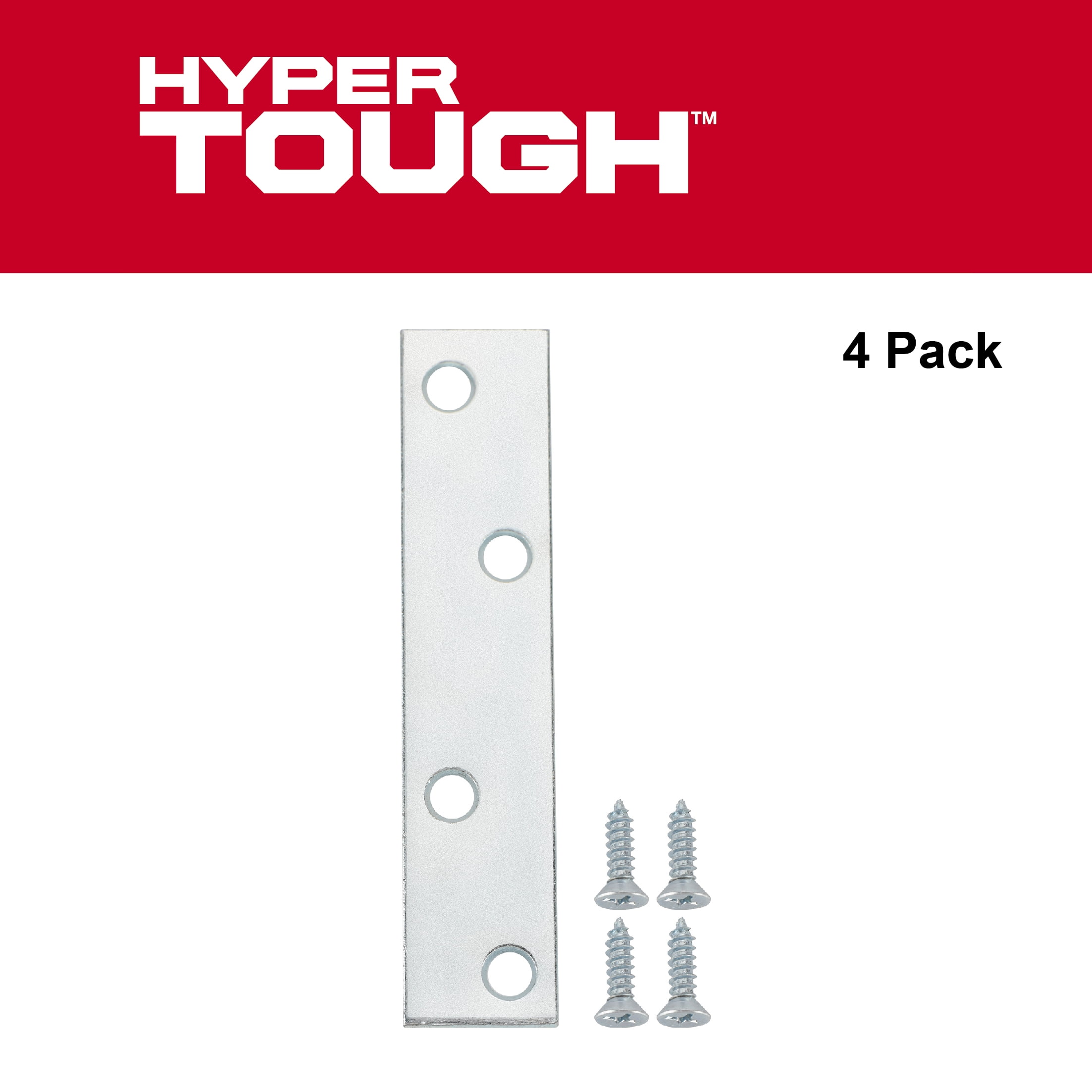 (3 pack) 4 in. Mending Plate, Zinc Plated (4 Pack)