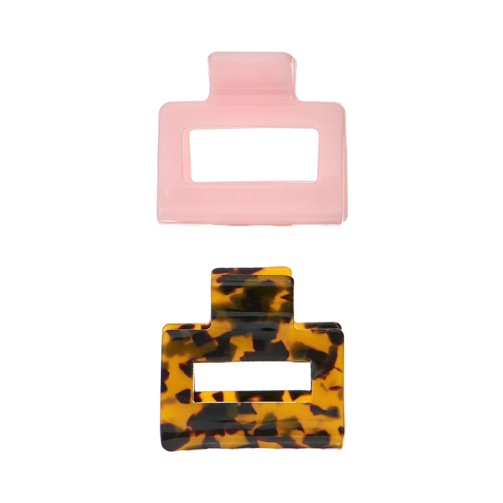 MHB Must-Have Beauty Hair Accessories 2PCS Acrylic Square Claw Clips