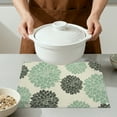 thumbnail image 4 of Plastic Placemats Set of 6 Placemats for Dining Table Decor Indoor Outdoor Washable Kitchen Table Mat Wipe Clean Floral 17.7*11.8inch, 4 of 6
