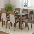 thumbnail image 2 of Juego de Comedor MADESA Mesa de Madera con 6 Sillas Marrón/Crema/Beige, 2 of 9