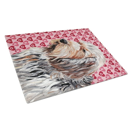 

Caroline s Treasures Otterhound Hearts and Love Glass Cutting Board Large Size