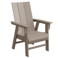 thumbnail image 4 of WestinTrends Ashore Outdoor Patio HDPE Plastic Modern Adirondack Dining Chairs (Set of 2), Weathered Wood, 4 of 17