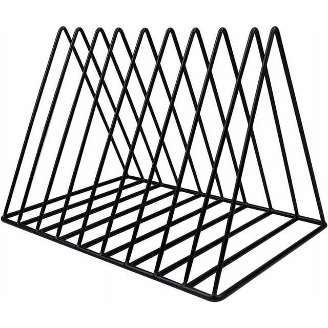Triangle Desk Organizers, Heavy-Duty Iron Wire Desk Magazine Holder For Office Home Use, Gold Color 9 Slot Elegant File Organizer