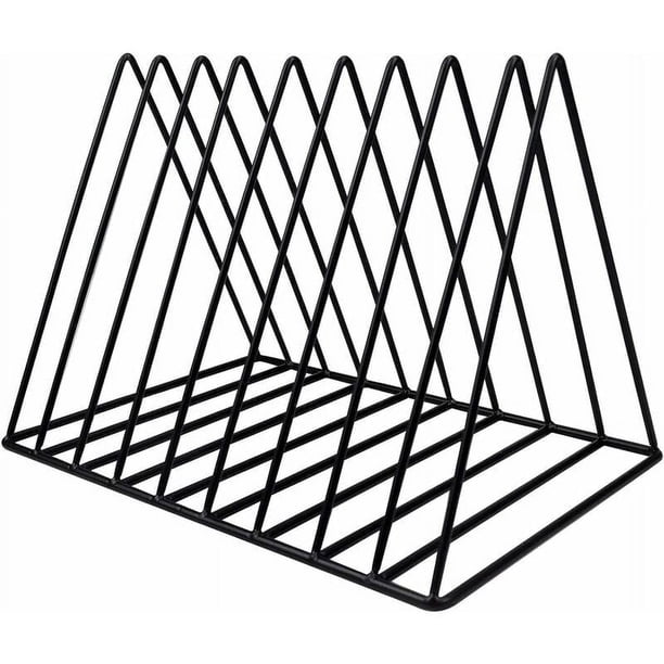 Solución de almacenamiento de vinilos, estante de almacenamiento de vinilos triangular con diseño que ahorra espacio para su colección de música, diseño minimalista con protección en posición