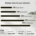 thumbnail image 3 of Melucee 2 Pack 48inch Long Oval Outdoor Modern LED Wall Light, 3000K-6000K Dimmable Outdoor Wall Sconces Waterproof Wall Mount Lighting Fixture Rectangular Black Wall Lights for Porch Garage, 3 of 7