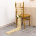 thumbnail image 3 of BalsaCircle 5 Champagne Crinkled Sheer Organza Chair Sashes Wedding Party Events Reception Home Decorations Supplies, 3 of 8