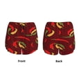 thumbnail image 5 of Lsque Hot Chili Printed Women's Running Shorts with Liner Pockets,Elastic Quick Dry Workout Athletic Gym Yoga Shorts,Womens High Waist Shorts-Small, 5 of 9