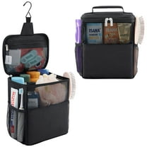 Shower Bag Mesh Shower Caddy Portable College Dorm Room Essentials Tote Bag for Bathroom, Gym, Travel, Camping Quick Dry Hanging Shower Organizer Basket Toiletry Bag, Black