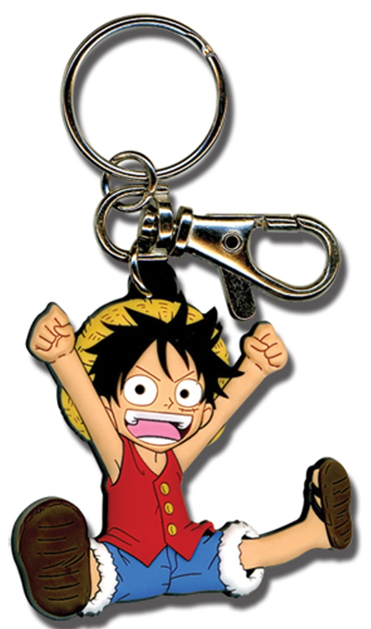 Anime One Piece Ruffy Keychain Keyring Figures Trailer