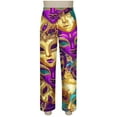 thumbnail image 5 of Levmjia Womens Pajama Set Lapel Short Sleeve Carnival Printed Cardigan Sleepwear 2 Piece Set With Pants Comfortable and Breathable Nightwear Home Relaxation, 5 of 9