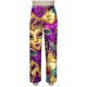thumbnail image 5 of RKSTN Women's Carnival Pajamas Sets Oversized Lapel Mardi Gras Print Button Long Sleeve Sleepwear T Shirt and Pjs Pant 2 Piece Matching Set Casual Turndown Plus Size Pajama and Pants Loungewear Set, 5 of 9