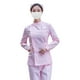 thumbnail image 3 of Uniformes de trabajo de enfermera para mujer, mangas largas, cuello alto, lavado a máquina, secado rápido. Rosa Talla L Grueso, 3 of 9
