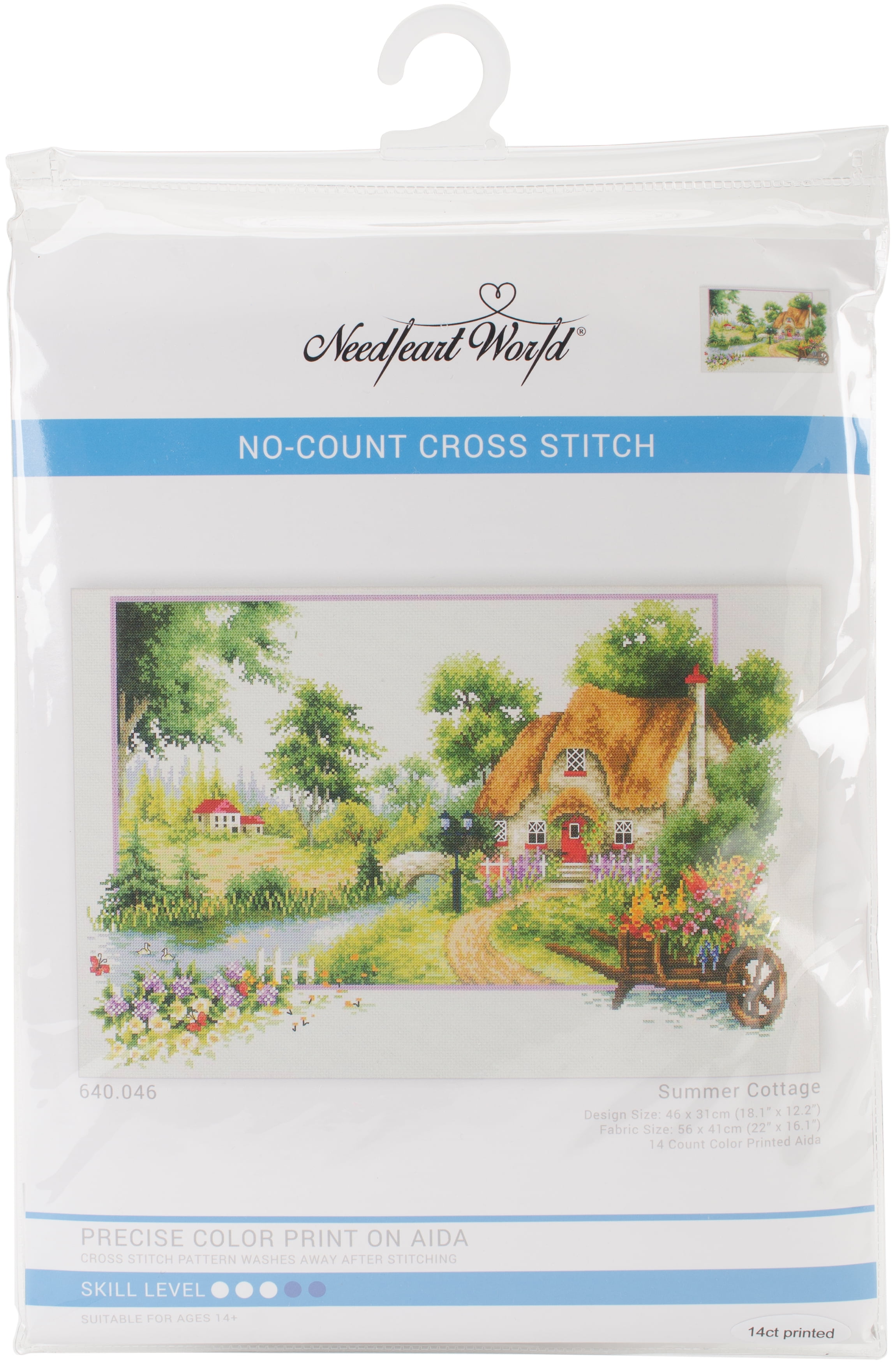 Needleart World No Count Printed Cross Stitch Kit 22"X16"Summer
