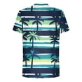 thumbnail image 4 of Tops para hombre, blusas y camisas de manga corta con cuello redondo para hombre, camiseta con cuello redondo y estampado para hombre, blusa informal de poliéster de manga corta a la moda para hombre., 4 of 5