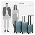 thumbnail image 3 of Travel Select Sunny Side 3PC Hardside Spinner Suitcase Luggage Set with USB Port (22/26/30”), Slate Blue, 3 of 8