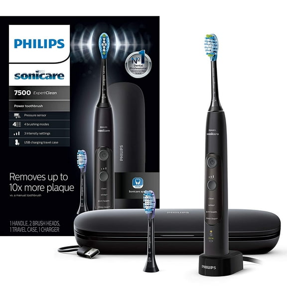 Philips Sonicare HX9690/05 ExpertClean 7500 Bluetooth Rechargeable Electric Toothbrush Black