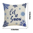 thumbnail image 3 of Btomtd 17.7x17.7 in Red White Snowflake Deer Christmas Pillow Cover Decorative Throw Pillowcase Cushion Cases for Home Sofa Couch Bed Car Xmas Decor, Blue-B, 3 of 6