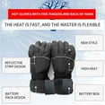 thumbnail image 4 of JINCBY Clearance,Electric Heating Gloves Ski Heating Gloves Five-finger Back Heating Cotton Gloves Gift for Women, 4 of 6