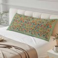 thumbnail image 4 of Boho Green Flowers Body Pillow Covers 20"x60", Spring Abstract Watercolor Floral Leaf Soft Brushed Microfiber Breathable Throw Pillow Covers, Decorative Pillowcase with Zipper for Couch Sofa Bedroom, 4 of 9