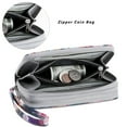 thumbnail image 3 of Womens Double Zipper Wallet Clutch Purse Cellphone Long Wallet with Removable Wristlet, 3 of 6