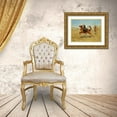 thumbnail image 3 of Schreyvogel, Charles 24x19 Gold Ornate Wood Framed with Double Matting Museum Art Print Titled - My Bunkie, 3 of 4