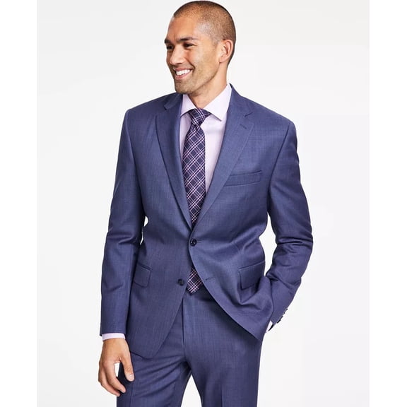Michael Kors Mens Classic fit Wool Suit Jacket Blazer 60 R Blue Solid