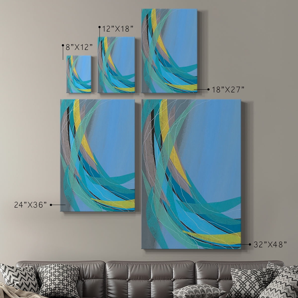 Circulating Flow I Premium Gallery Wrapped Canvas - Ready to Hang