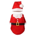thumbnail image 2 of Dog Christmas Outfit with Santa Claus Top and Hat,Small Dog for Holiday Party,Dog Clothes for Small Dogs with Hat,1 Pack, 2 of 8