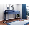 thumbnail image 5 of JACKPOT Contemporary Solid Wood Low Loft Twin Bed with End Ladder in Blue, 5 of 6