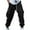 Black, variant on Pisexur Men's Pants Multi Pockets Drawstring Cargo Pants Solid Color Elastic Waist Athletic Hiking Pants Casual Baggy Straight Leg Sweatpants Loose Oversized Elastic Bottom Work Pants M-3XL