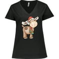thumbnail image 3 of Inktastic Christmas Molly Moose Women's Plus Size V-Neck T-Shirt, 3 of 5