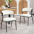 thumbnail image 2 of Set of 2 Auden Retro Modern Black Wood Wing Chair with Light Gray Fabric Seat, 2 of 7