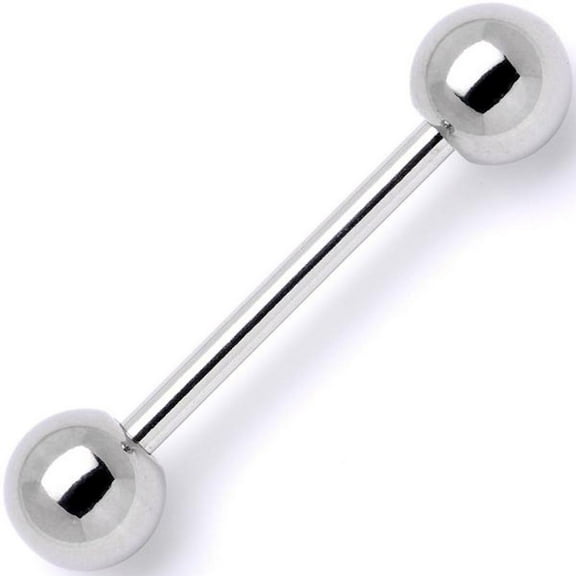 Nipple/Snake Eyes/Tongue Ring 14G (1.6mm) 1piece 316L Surgical Steel Nickel Free (14mm (0.55'') Ball:5mm (0.197'')) (B/6/6)