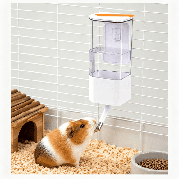 ACDANC 47Oz No-Drip Small Animal Water Bottle,Large Capacity Leakproof Hanging Pet Water Dispenser for Guinea Pig,Rabbit,Hamster,Ferret,Chinilla(White)