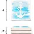 thumbnail image 3 of FMSHPON Nautical Blue Anchor in Watercolor Set of 4 Coaster for Drinks, Absorbent Ceramic Stone Coasters Cup Mat with Cork Base for Home Kitchen Room Coffee Table Bar Decor, 3 of 4