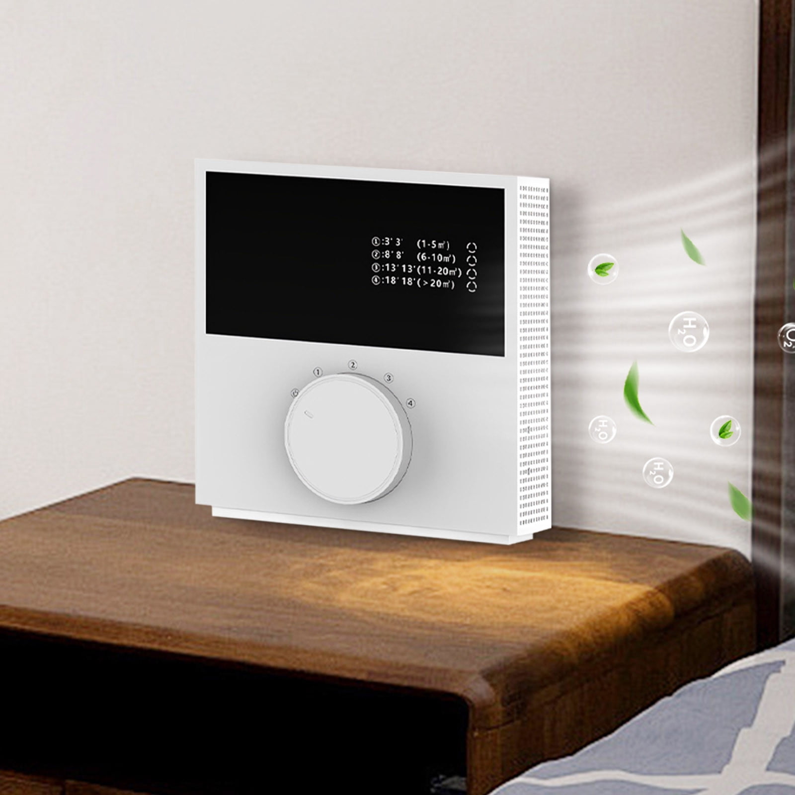 Air Purifier With Negative Ion Generator Odor Eliminator Home Bathroom Pet Smells Removal Freshener Filterless