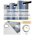 thumbnail image 6 of Blue Gray Blackout Curtains 45 Inches Long for Bedroom, Modern Simple Abstract White Ombre Texture Thermal Insulated Room Darkening Black Out Window Curtain Panels Grommet Drapes for Living Room, 6 of 8