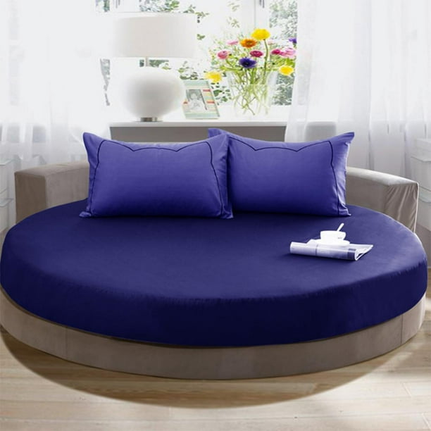 Cama forma forma forma Elástica De 200 Cm De Diámetro Con Funda De Colchón Ajustada De Sábanas Ajustadas 16 Colores Disponibles Yotijar Cotton Fitted Sheets