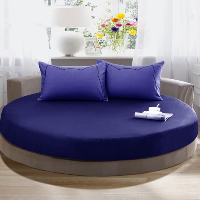 Cama forma forma forma Elástica De 200 Cm De Diámetro Con Funda De Colchón Ajustada De Sábanas Ajustadas 16 Colores Disponibles Yotijar Cotton Fitted Sheets